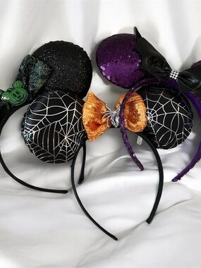 Disney Halloween Minnie Mouse Ear Headbands – Set of 3